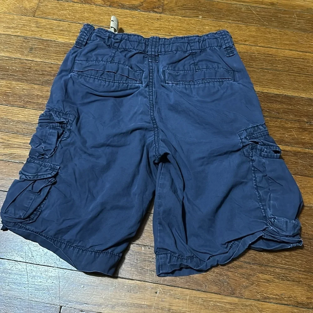 Gap Kids Boys Navy Blue Cargo Shorts, Adjustable Waist, Sz 8